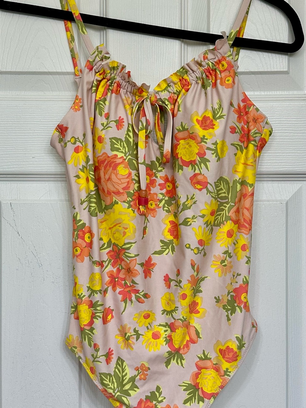 NWT Aerie Floral Tie-Front Cami Top in Pink and Yellow One Piece Size M long